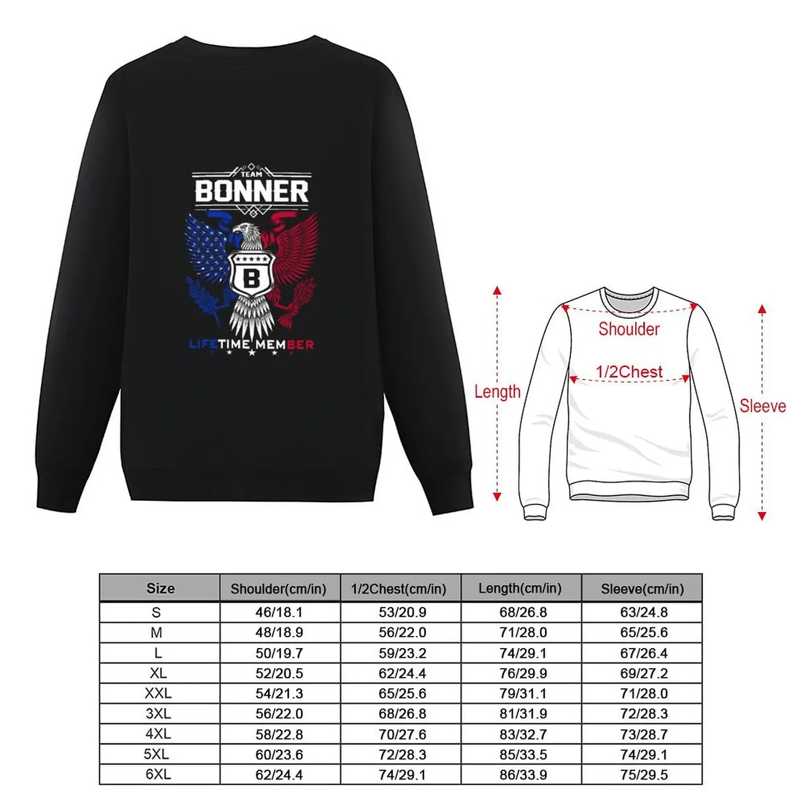 تي شيرت Bonner Name - Bonner Eagle Lifetime Member Gift Item تي شيرت معطف رجالي ملابس أنيمي بلوزات على الطراز الياباني #5