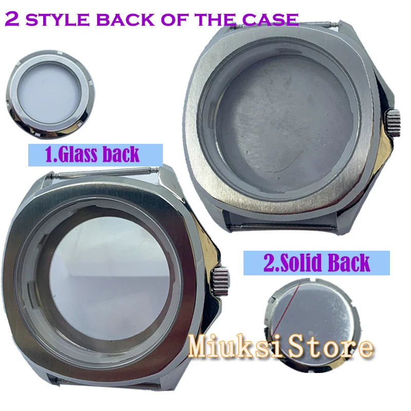 

NH35 case 40mm silver Watch case sapphire crystal fit NH35 NH36 ETA2824 2836 Miyota 8205 8215 821A Mingzhu DG2813 3804 movement