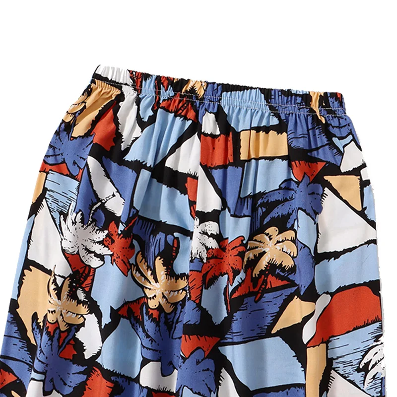 Pantaloni casual alla moda larghi e versatili estivi da donna, pantaloni a pelo a gamba larga, pantaloni a lanterna, pantaloni colorati dell'albero