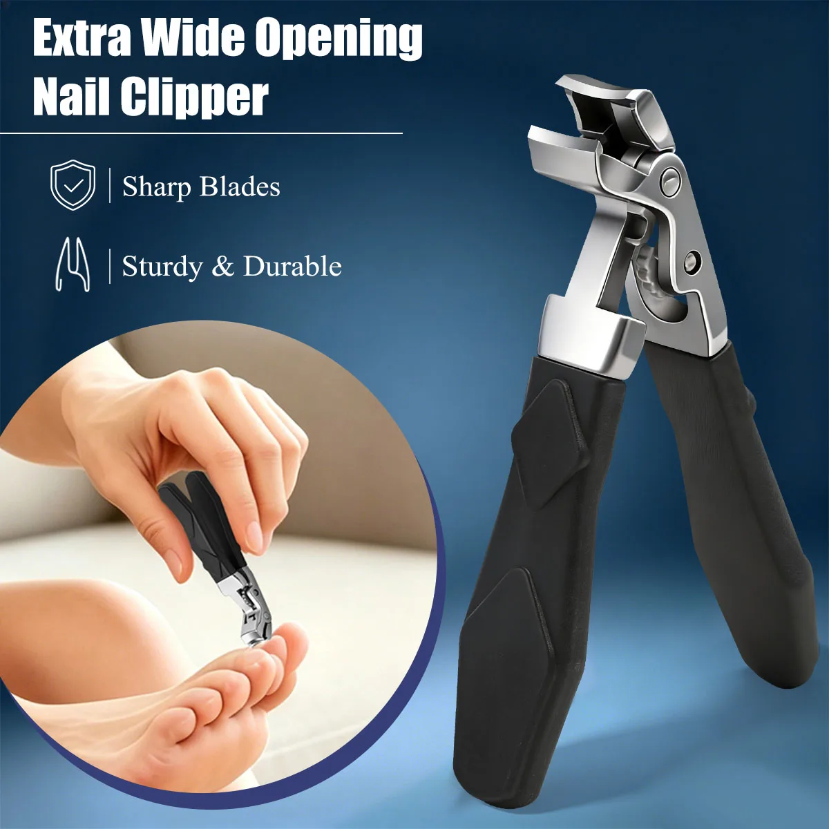 Stainless steel precision nail clippers, for thick and ingrown nailshigh precision trimmer; thick nail clippers