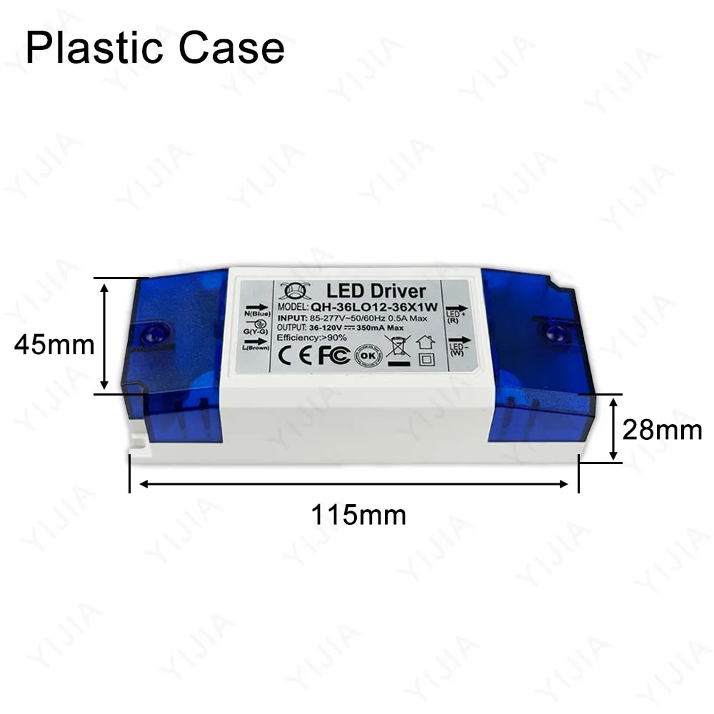 LED Driver DC36-120V 24-85V 18-60V 12-40V 300mA 420mA 600mA 900mA Lighting Transformers For 15W 18W 20W 24W 30W 36W Power Supply