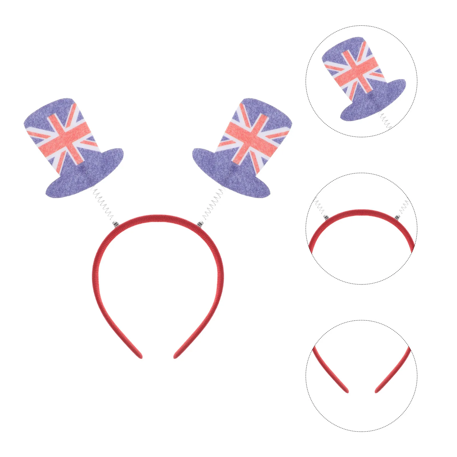 Diadema con la Bandera Británica, Diadema con la Bandera Nacional del Reino Unido para el Cumpleaños del Rey, Eventos Deportivos de Inglaterra, Fiestas Patrióticas, Disfraces, Celebraciones