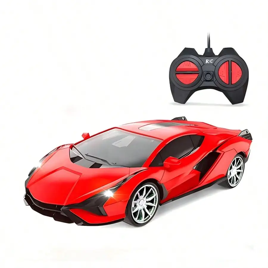 1/18 Cool Fast RC Remote Control Race Car With LED Headlamp, Fun Hobby Toy Car, Ideal Birthday, Christmas Gift For Boys, Girls And Young Hobby‑Lovers