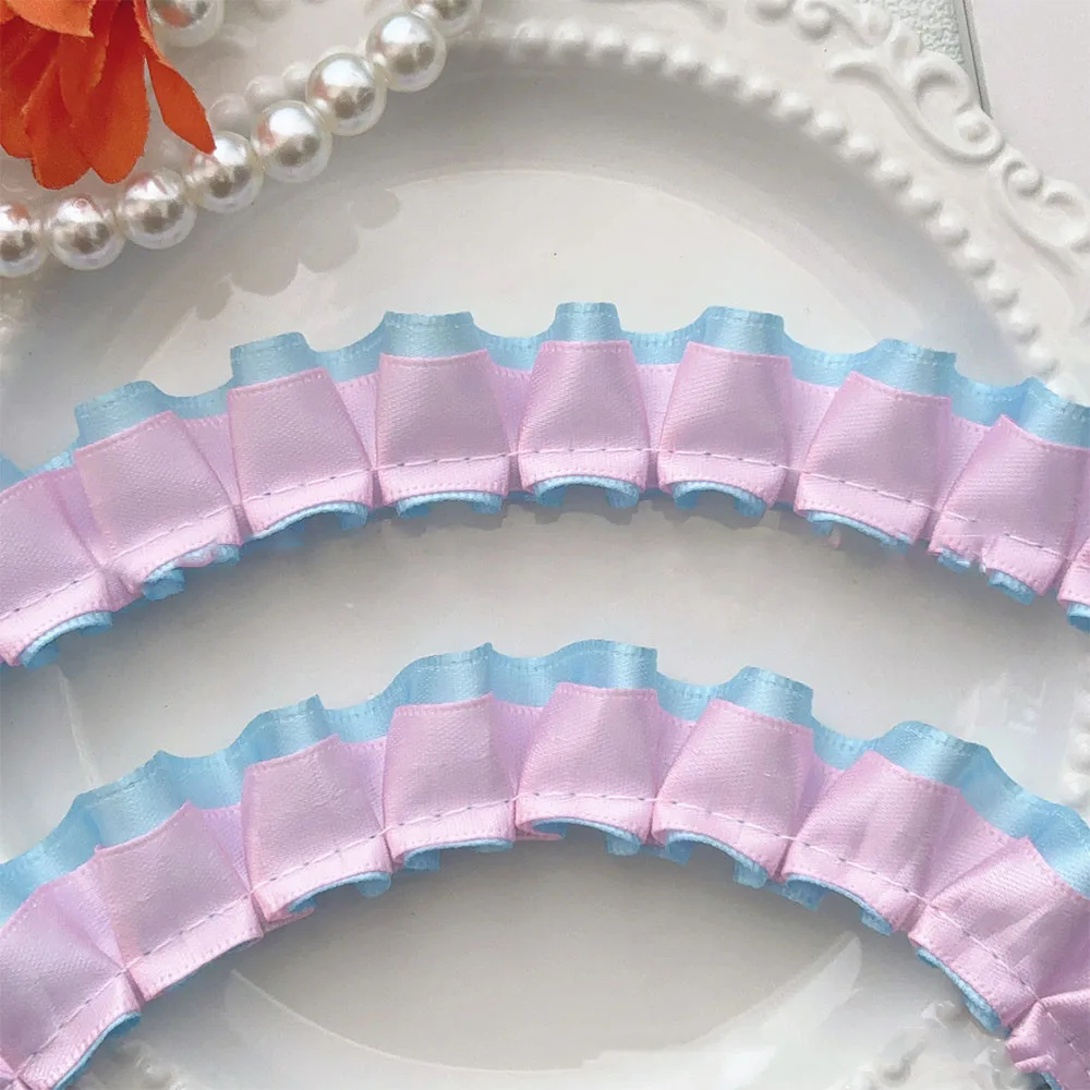 Geraffter Polka-Dot-Spitzenbesatz für Puppenkleidung, individuelle Haaraccessoires, Damenblusenverzierung, Socken, Tischdecke, Geldbörse – Detail 11