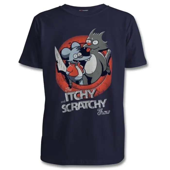 Itchy And Scratchy Show   Tees Cotton Luxury brand vintage oversized