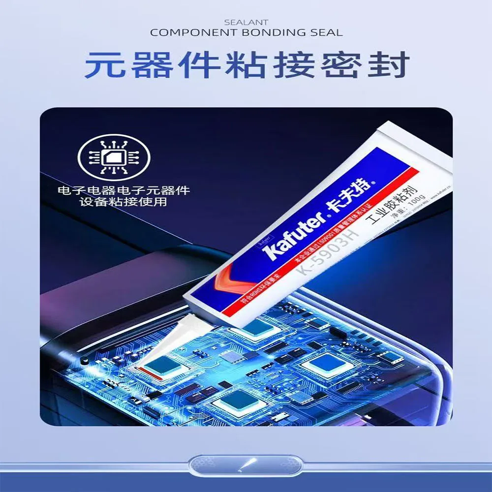 Kafuter K-5903H Industrial Silicone Adhesives with Great Adhesion Red Insulation Electrical Sealant Oven Steam Electronic Seal