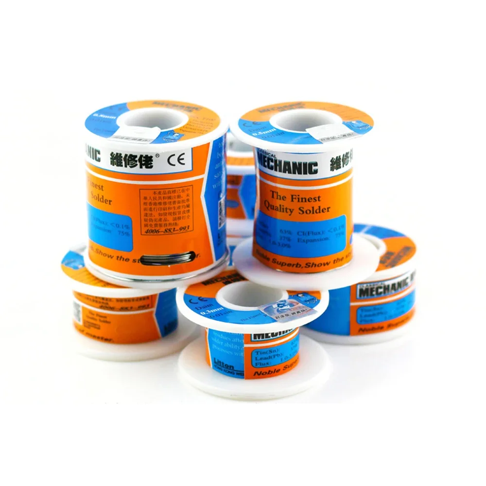 MECHANIC HX-T100 200g Solder Wire 0.6/0.8/1.0/1.2mm sn63% pb37% High Purity Low Fusion Spot Welding BGA Welding Repair Tools