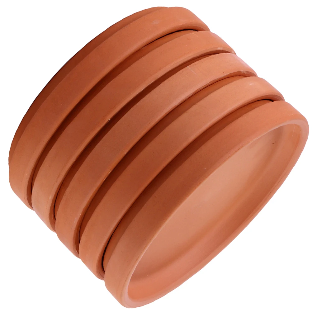 

5Pcs Flowerpot Tray Plant Pot Plate Round Planter Tray Lightweight Floor Protection Indoor Outdoor Water Soil Catcher