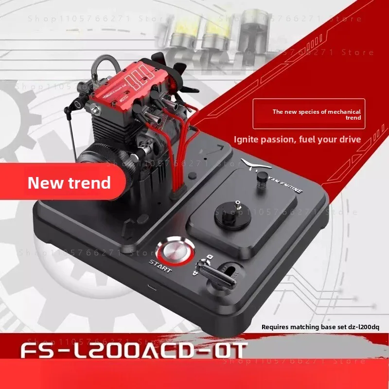 Dual Cylinder Engine Full Metal Assembly Model Methanol Fuel DIY Toy