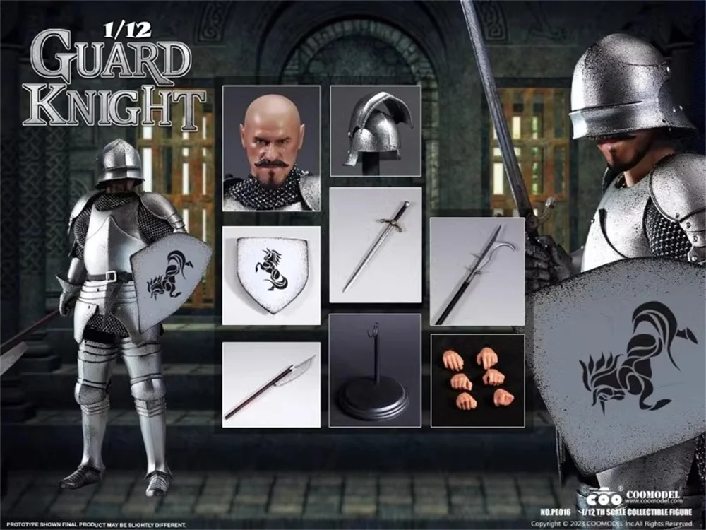 Na sprzedaż 1/12 COOMODEL PE016 Palm Pocket Series Knights of the Guard Pełny zestaw ruchomy prezent dla fanów zbieraj