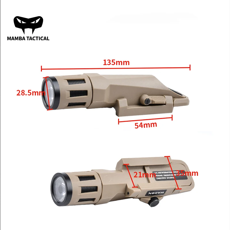 Imagem -03 - Apl Tático Wml x Gen Branco Lanterna Led Versão Estroboscópica 400 Lumens Caber 20 mm Ferroviário Caça Wapons Capacete Luz