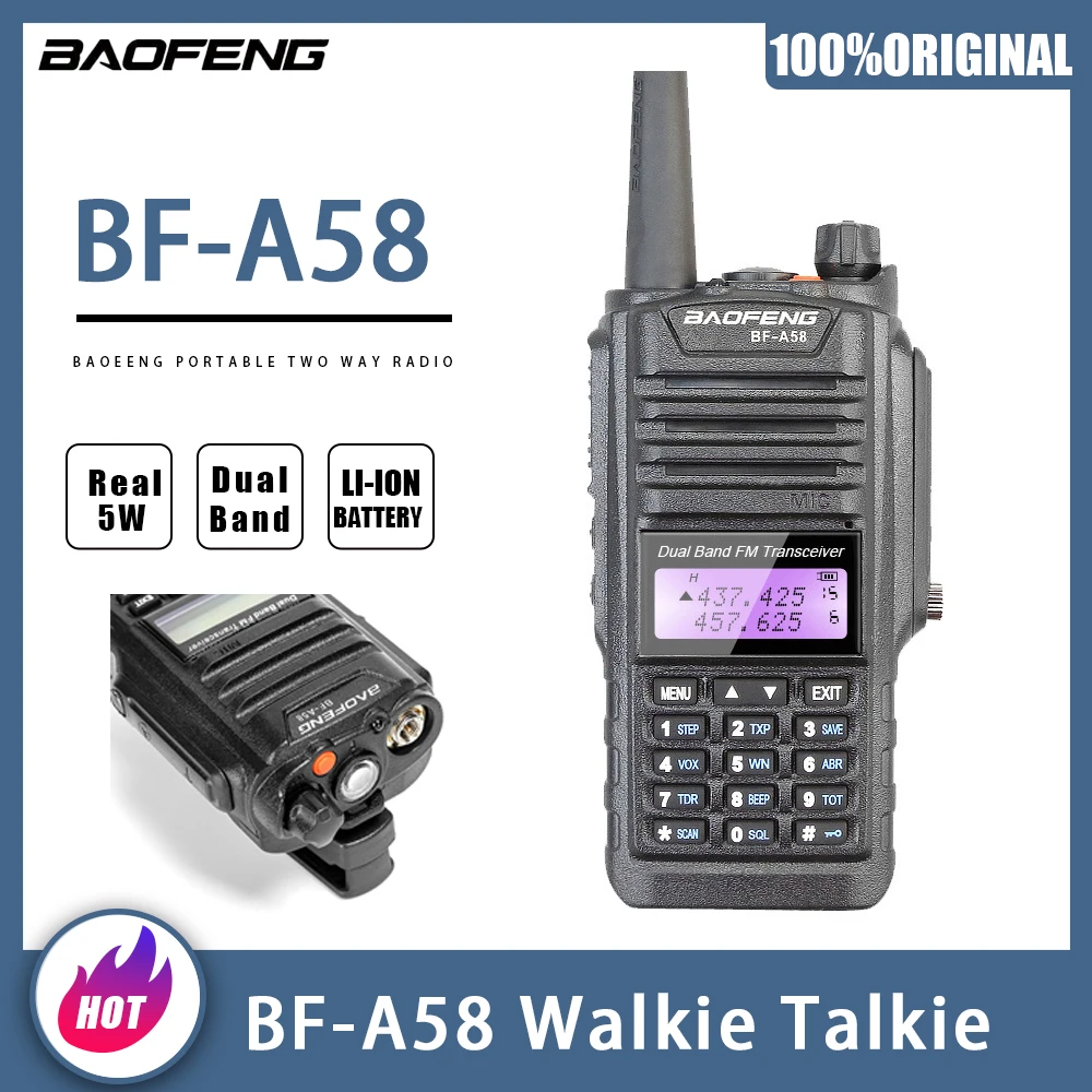 

BAOFENG BF-A58 Waterproof Walkie Talkie IP67 U/V Dual Band Two Way Radios BFA58S A58 Portable Radio 5W 100% Original