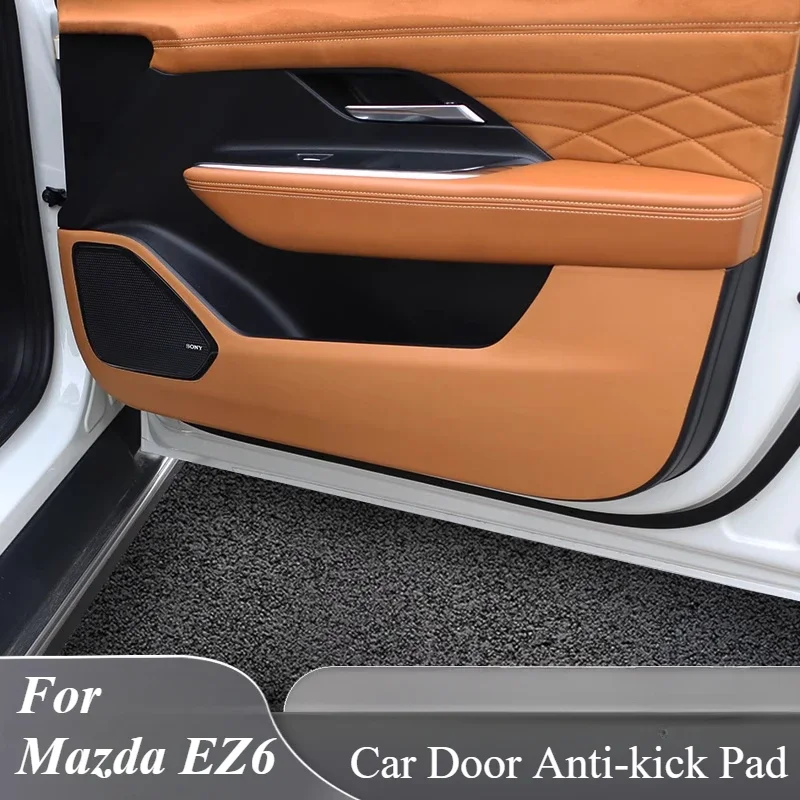For Mazda EZ6 Car Door Anti-kick Pad Interior Modification Anti-scratch Mat Leather Protective Sticker Modification Accessories