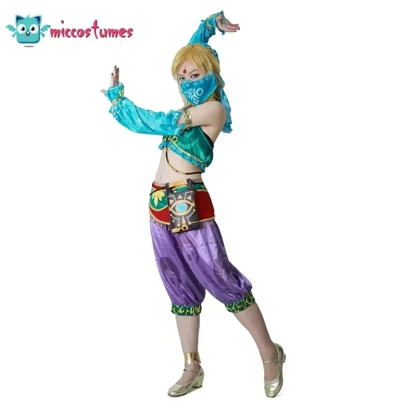 

Miccostumes женский наряд Desert Link женский наряд Gerudo Косплей Костюм Полный комплект для женщин Хэллоуин пустыня Косплей Костюм