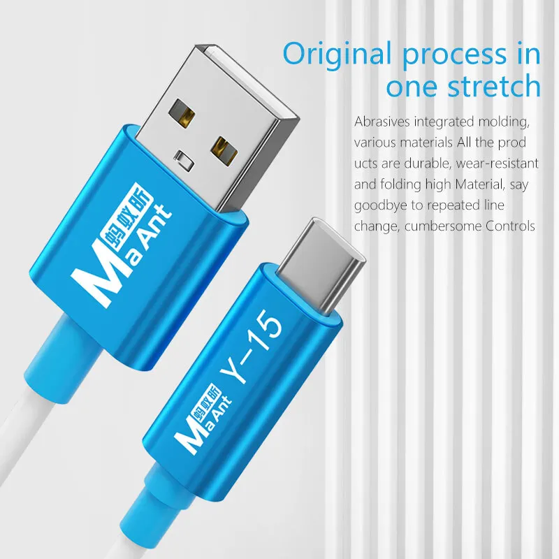 MaAnt Y-15 Automatic Recovery Mode  Data Cable for iPhone 15 Series iPad  USB to Type-C DFU Flash Repair Tool with Dual Chip
