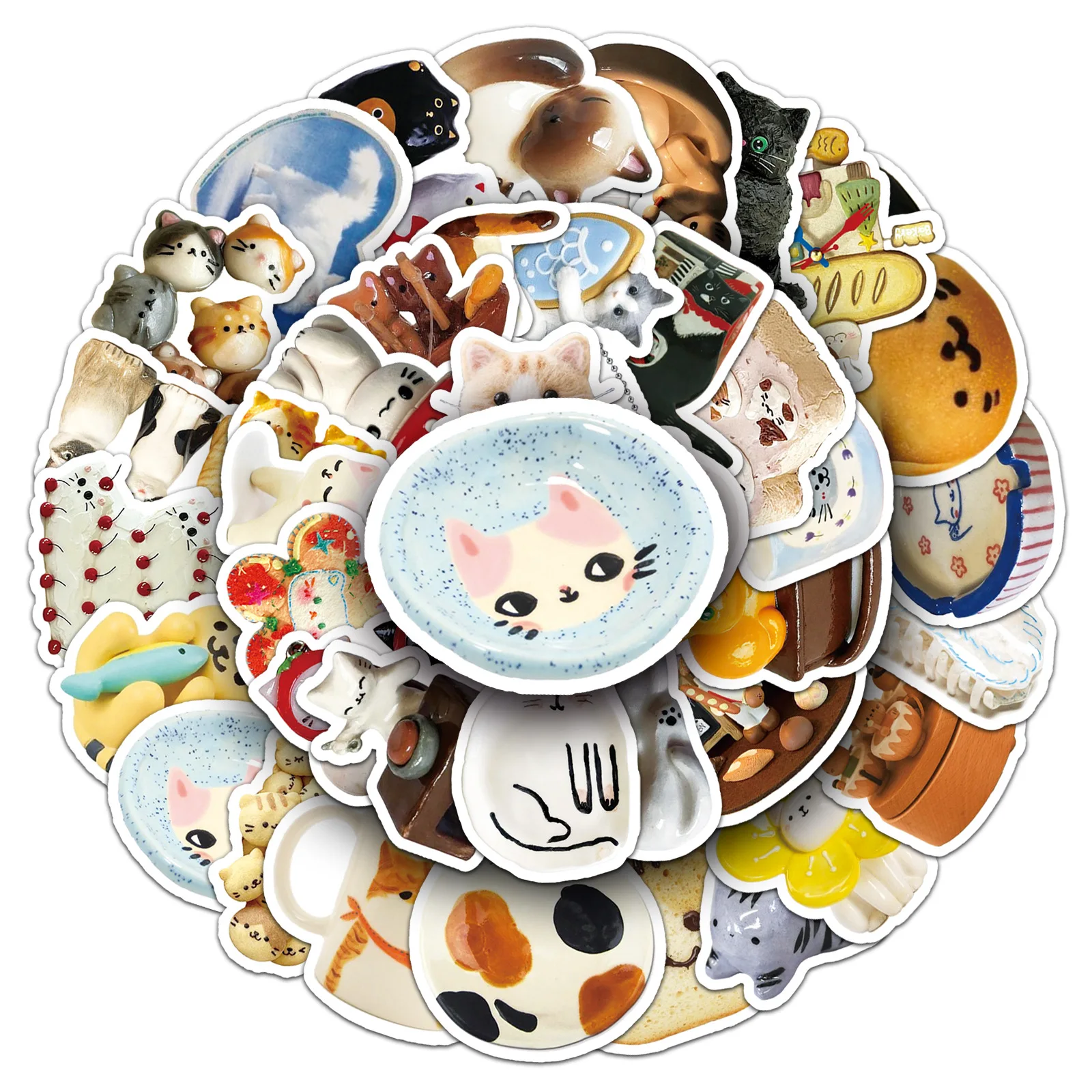 10/50 Uds pequeño gato INS estilo pegatinas de grafiti Kawaii viñetas de animales calcomanía cuaderno teléfono guitarra monopatín pegatinas impermeables