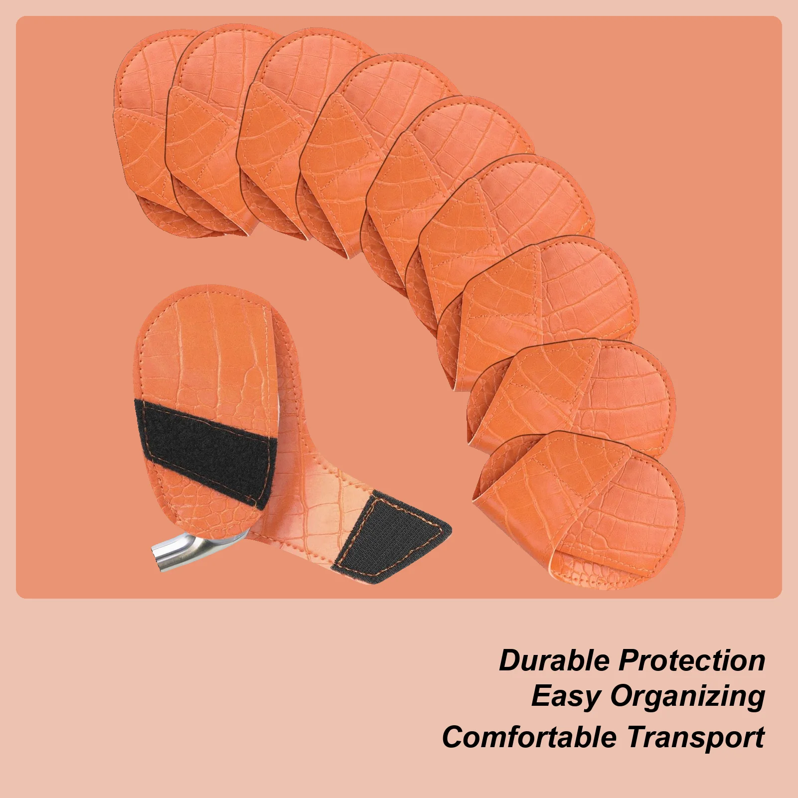 

Железные чехлы на голову для гольфа из искусственной кожи с защитой от царапин, железные чехлы для легкой идентификации, мужчины, женщины, игроки в гольф в помещении