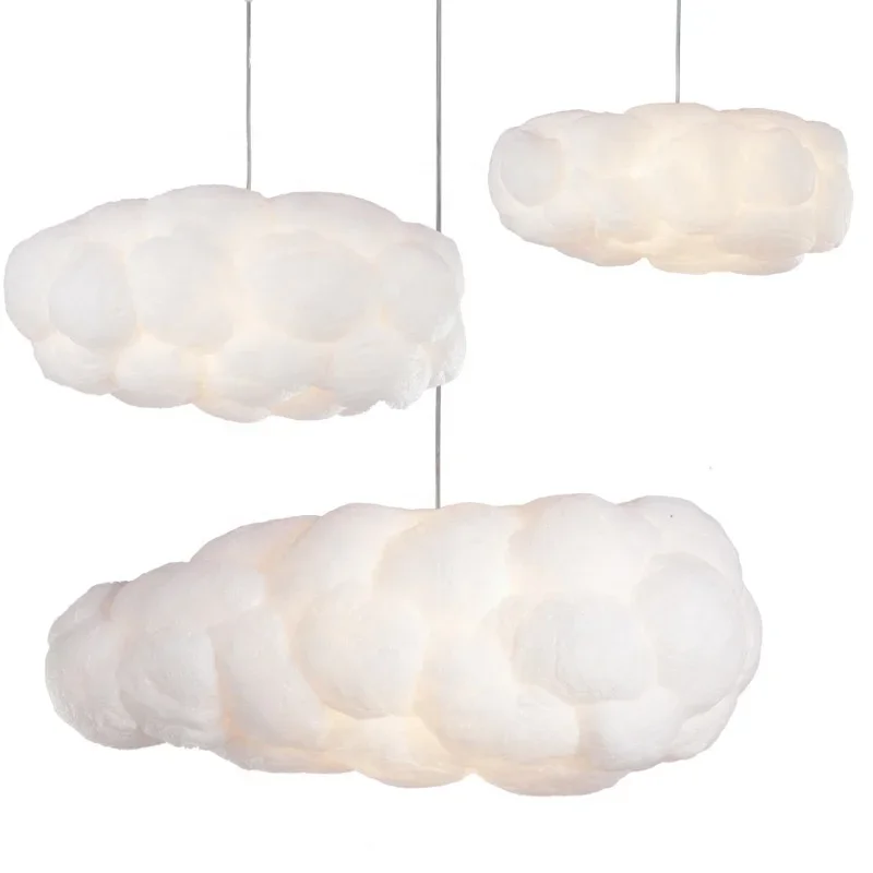 

Nordic Simple Cloud Modern Chandelier Lights LED Cotton Pendant Lamp New Design Home Decoration for Bedroom Contemporary