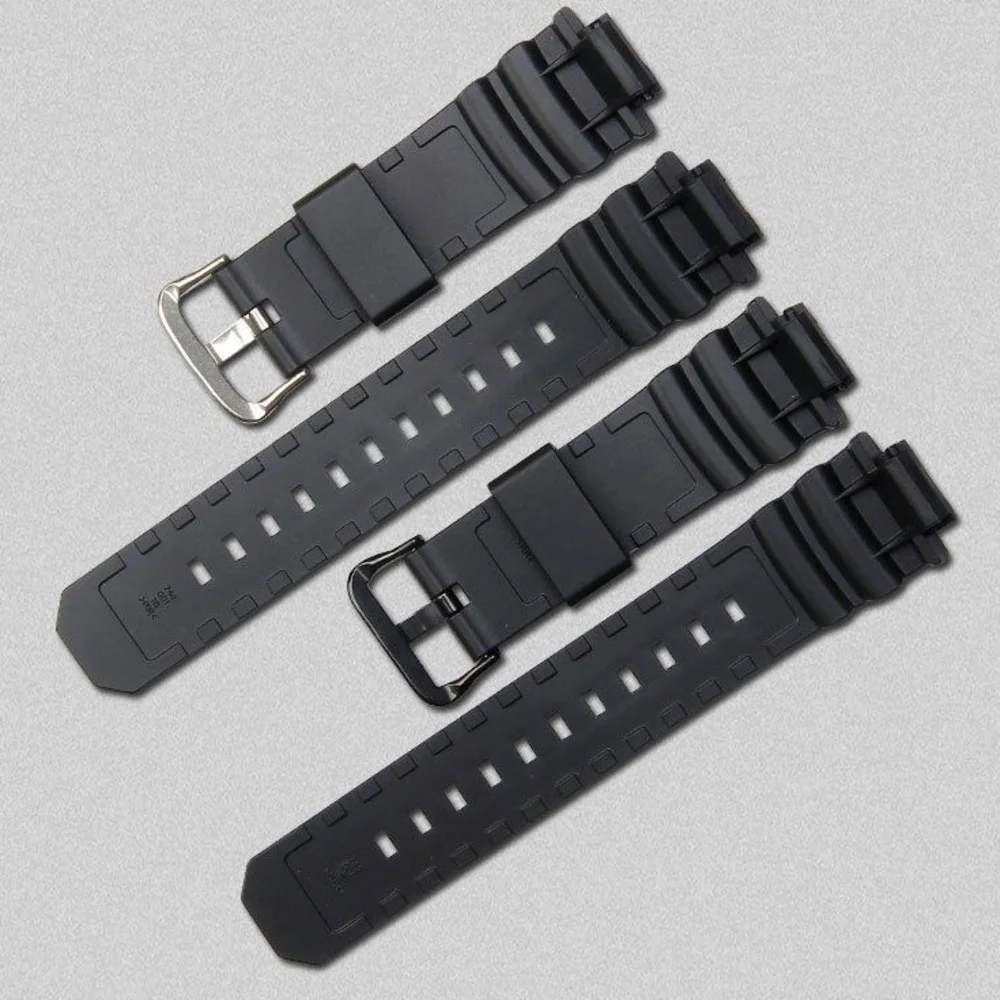 Band for Casio G-Shock AWG-M100 AW-590 AW-591 G-7700 series Men Watch Band Chain 16mm Silicone Watch Strap Watch Accessories