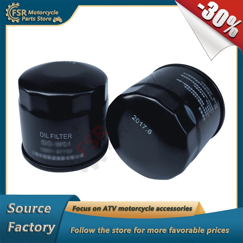 2PCS oil filter Fits SEGWAY ATV AT5 S/L E5/T3b Snarler AT6 S/L ABS E5/T3b Quad parts F01G00500001