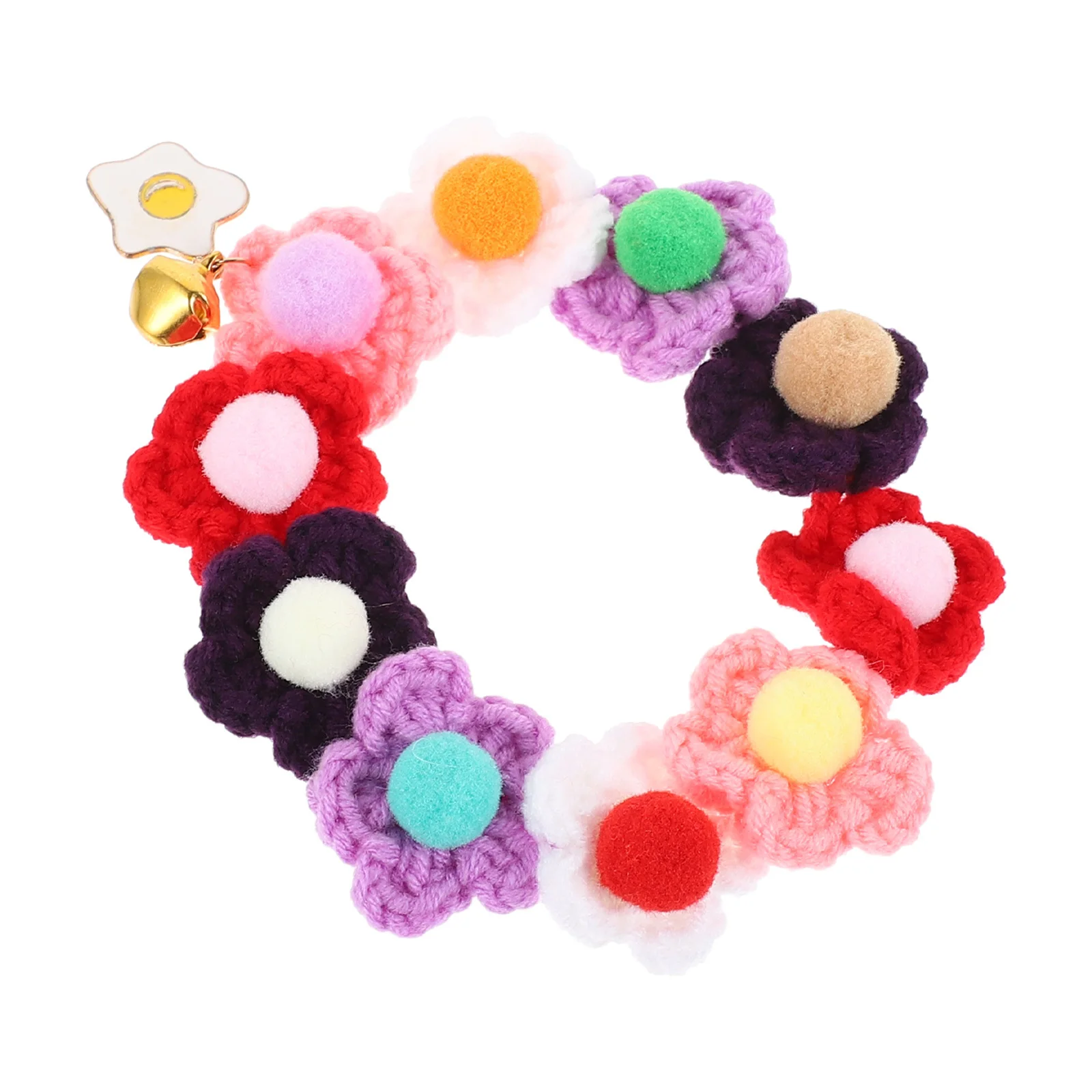 

1Pcs Flower Pet Knitted Collar Christmas Neck Scarf Lightweight Soft Neck Warmer for Cats Dogs Party Photo Shoot Accessory