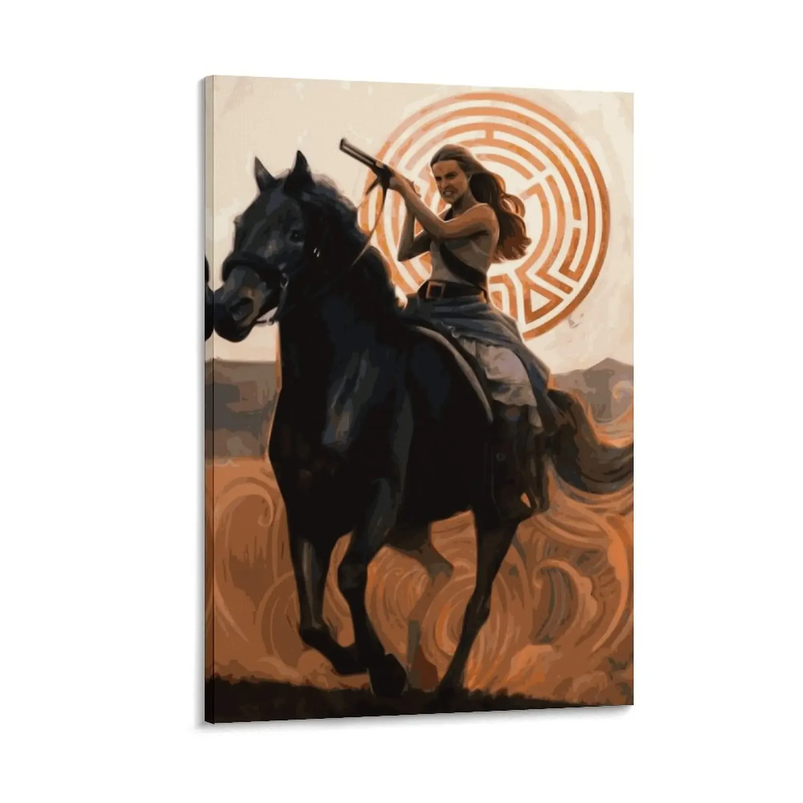 Dolores Riding his Horse- Westworld Sci-Fi Fanart Canvas Painting Paintings modern home decoration