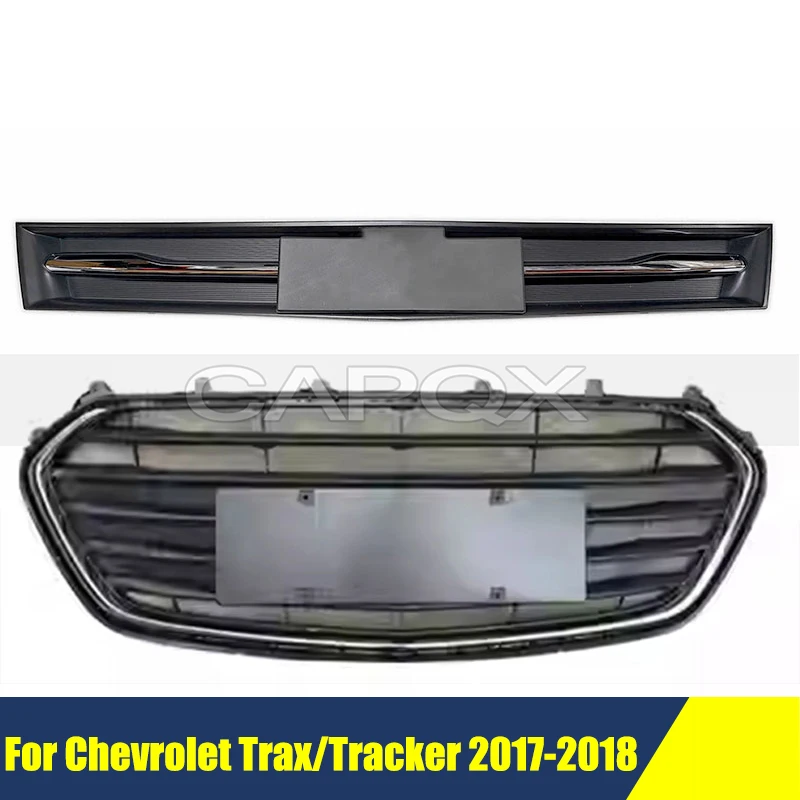 

Front Bumper Grill Mask For Chevrolet Trax/Tracker 2017-2018 Radiator Chrome Grille Medium Net Racing Grills Auto Grille