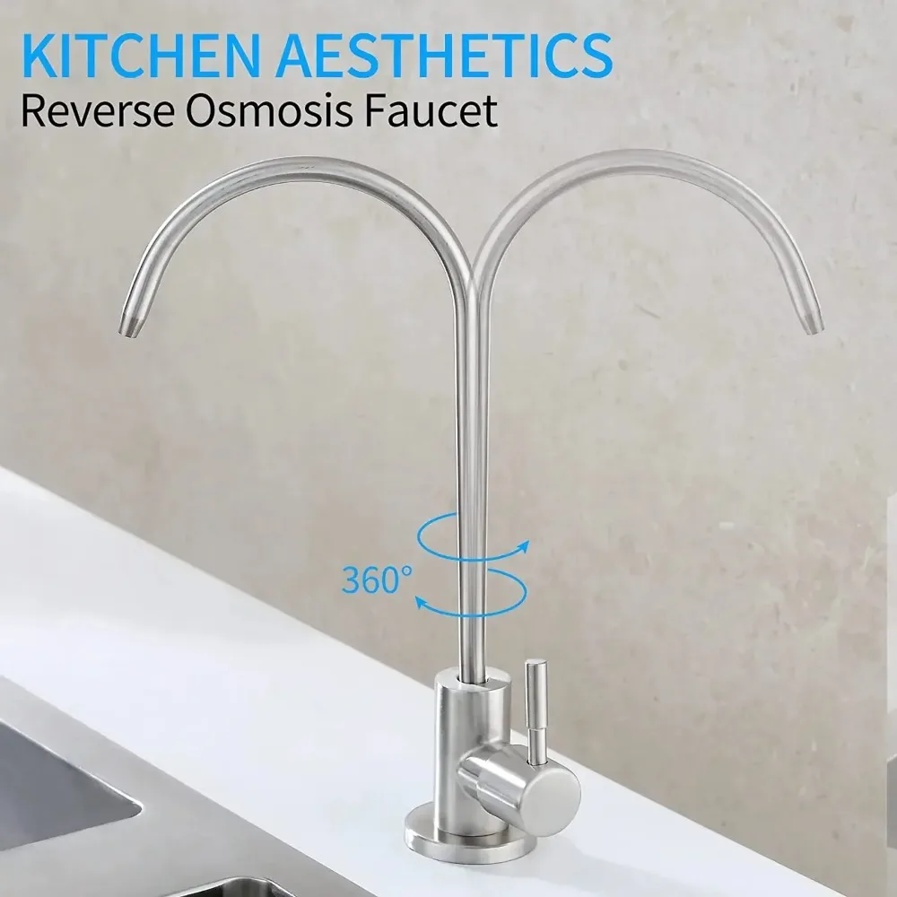 Water Filter Faucet, Lead-Free Purifier Filtered Faucet Fits Reverse Osmosis Units or Water Filtration System Kitchen RO Faucet