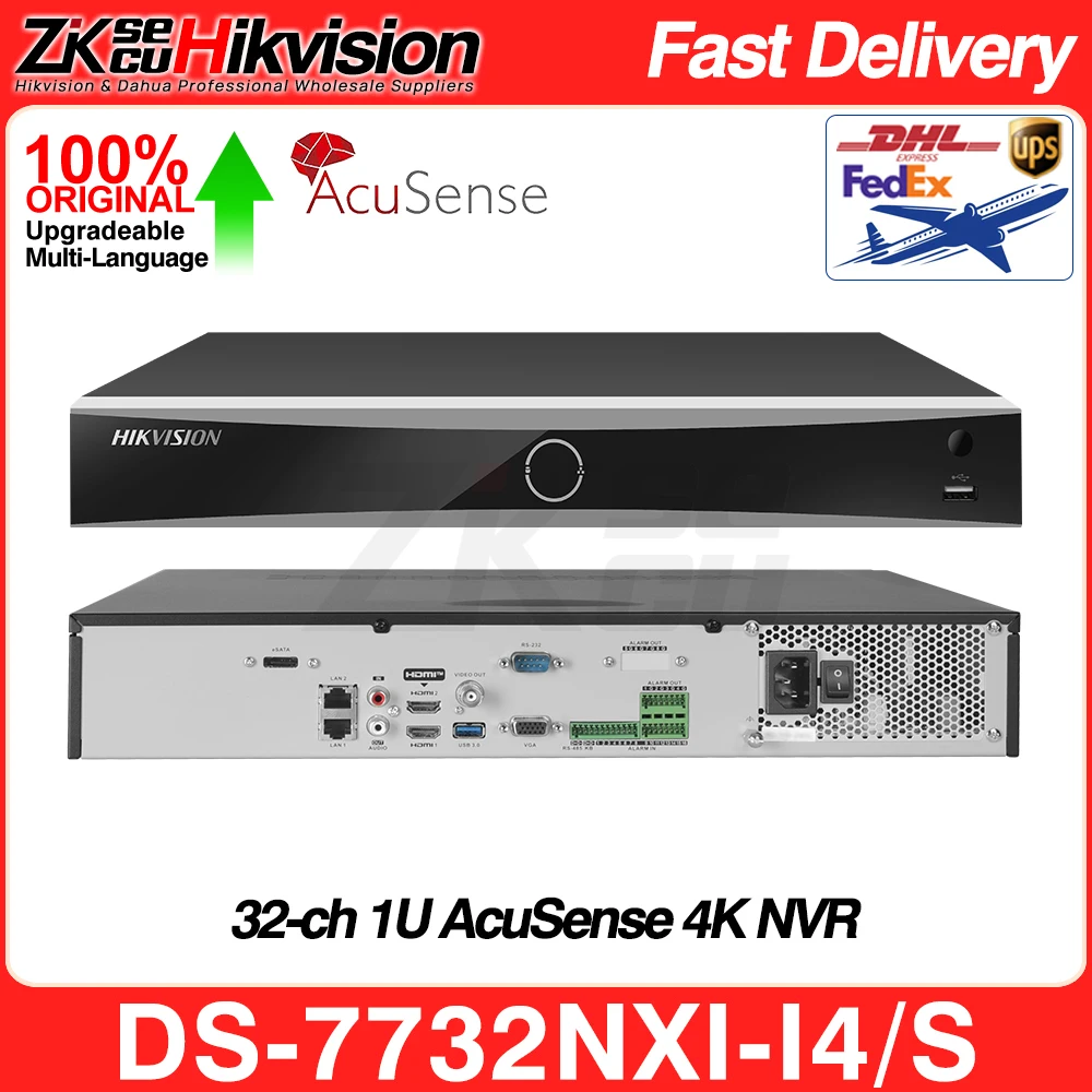 

Hikvision Network Video Recorder DS-7732NXI-I4/S 4K 1U 32CH NO POE Acusense 4SATA NVR AI By Camera/NVR MD2.0 Surveillance