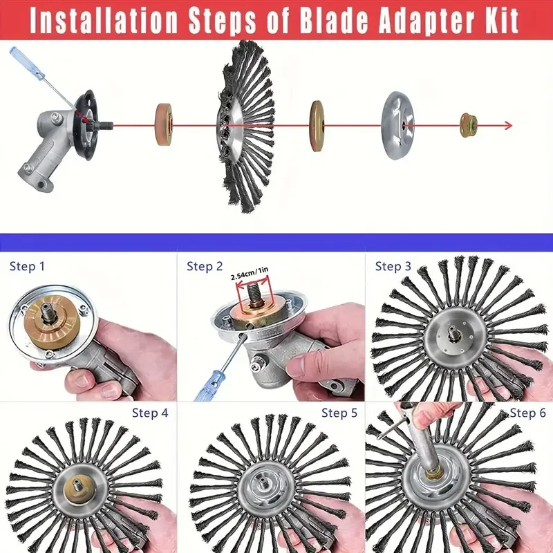 استبدال رأس تشذيب العشب مقاس 6 بوصات مناسب عالمي لجزازة العشب، ملحقات أدوات البستنة سهلة التركيب