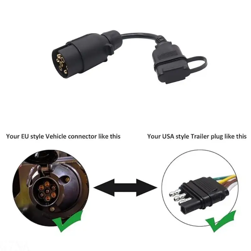 G7NA Transportable 7 Pin Round To 4 Pin Flat Trailer Wiring Adapter Designed For Simple Installation And consistent Operation