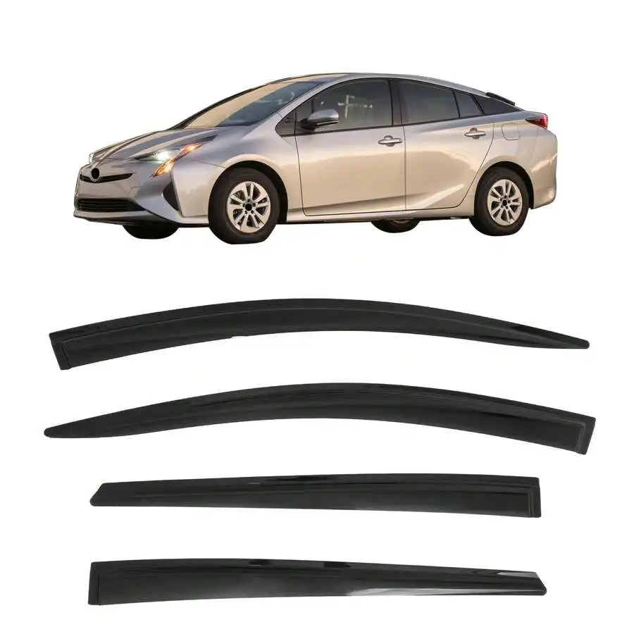 

4PCS Slim Style Window Visors Compatible With Toyota Prius Prius Prime 2016-2022 Protective Trim Car Accessories