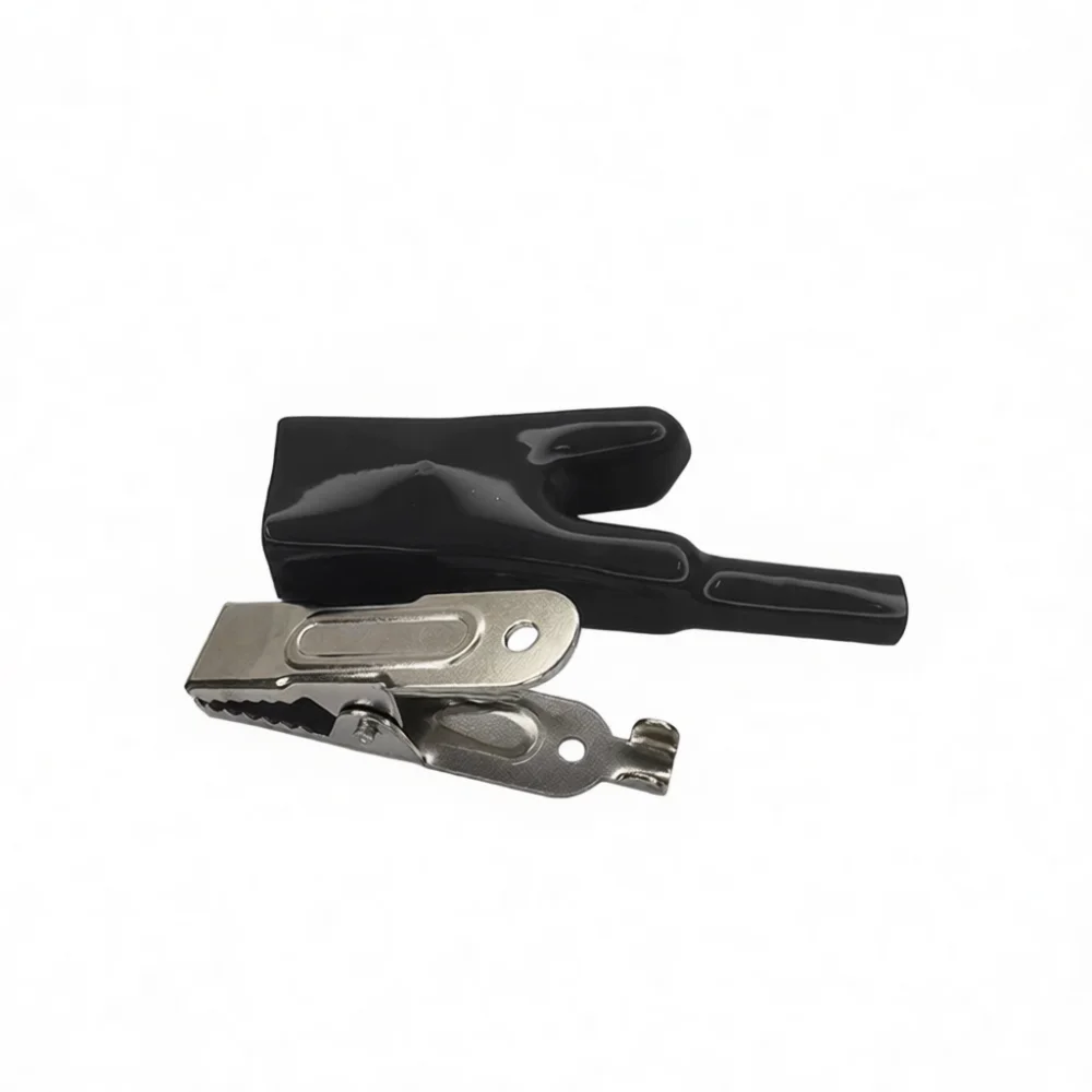 50A Full Protective Alligator Clip Car Battery Testing Connector Nickel Plated Steel Clamps Insulated Electrical Wire Lead