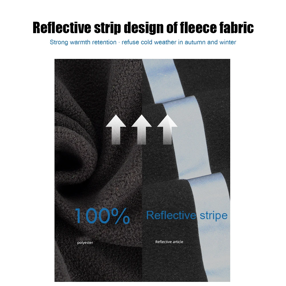 

Мужской и женский зимний теплый ветрозащитный светоотражающий шарф для холодной погоды, флисовый шарф для лица, маска для пеших прогулок, езды на велосипеде, катания на лыжах