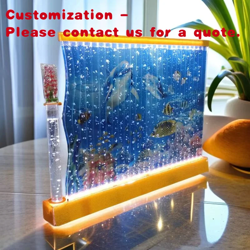 

custom.Fall Fountain Wall Indoor Size 4x6 Large Screen Acrylic Led Bubble Curtain Wall