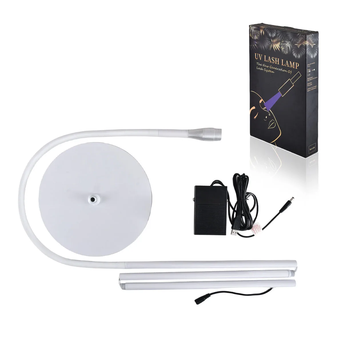 UV Lash Light for Eyelash Extensions UV Lash Glue Curing Light Focus adjustment Lamp head replacement with Foot Pedal Control