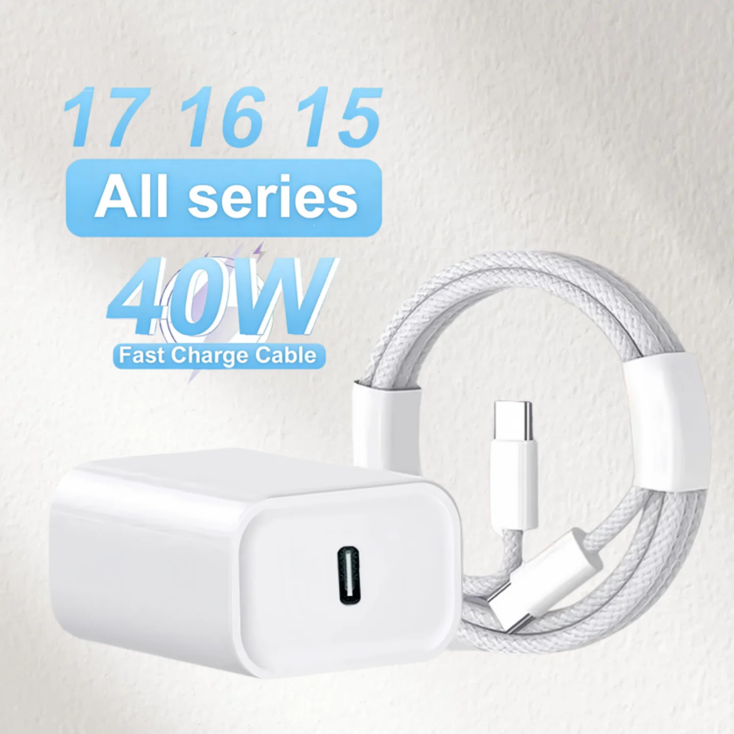 PD Charger 40W Fast Charging USB C Charger For iPhone 17 16 15 14 Pro Max Mini  Quick Charge Type C Phone Charger Power Adapter