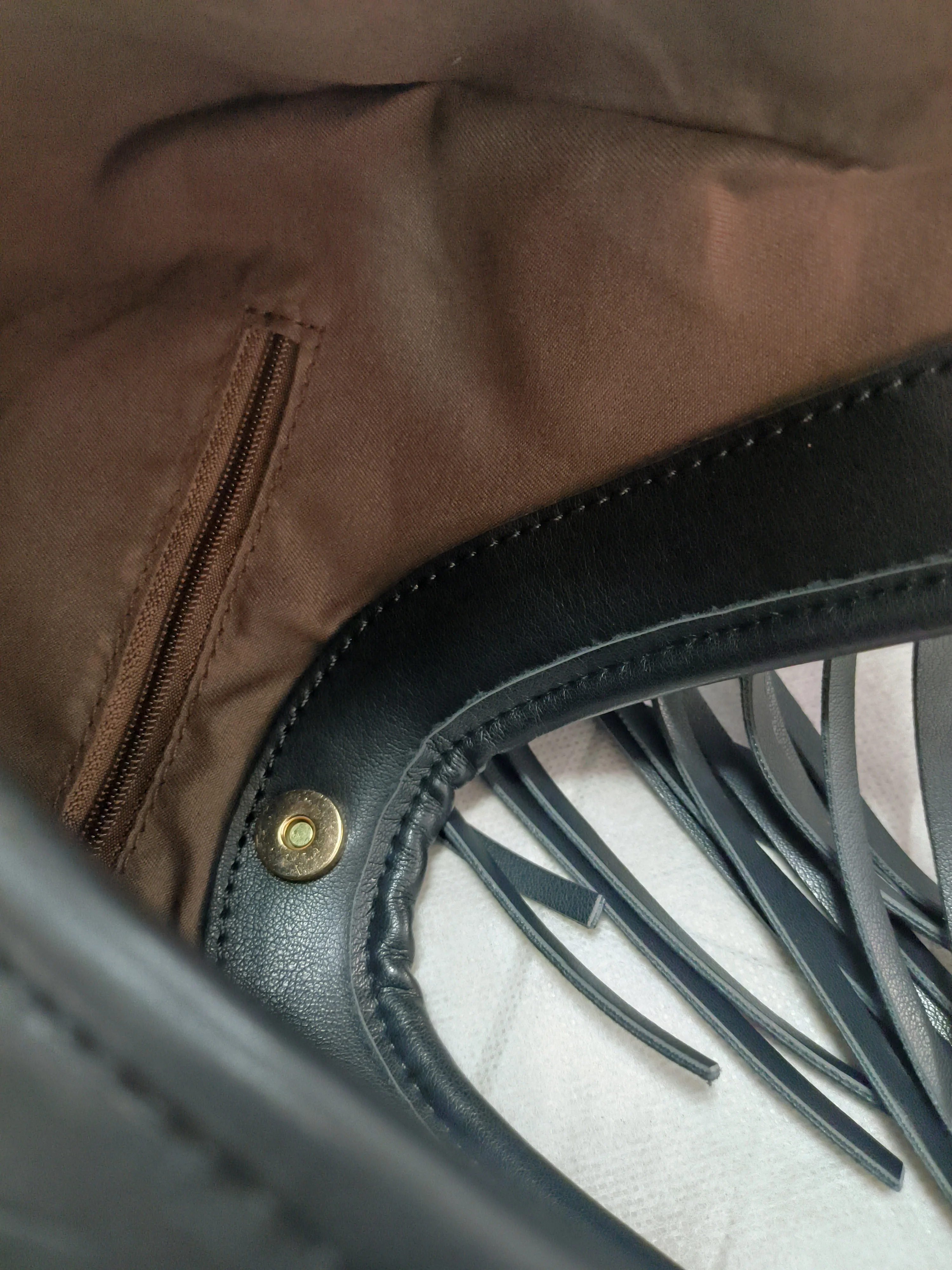Quaste Große Kapazität Marke Tote Tasche Schwarz Leder Hohe Qualität Luxus Mode Frauen Schulter Tasche Weiche Casual Hobos Achselhöhle Tasche – Detail 8