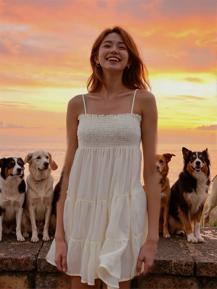 Fairycore Backless Spaghetti Strap Abiti senza maniche Compleanno Fantasia Abito da donna Estate Arco Svasato Laurea Boho BF Harajuku