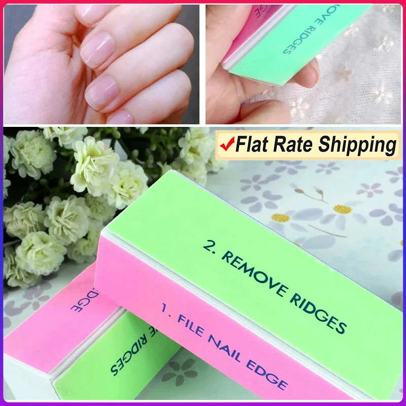 

2pcs/lot Nail File Block Buffer Polishing Sanding 4 Sides Nail Art Manicure Pedicure Polish Nail Buffing Art Tools