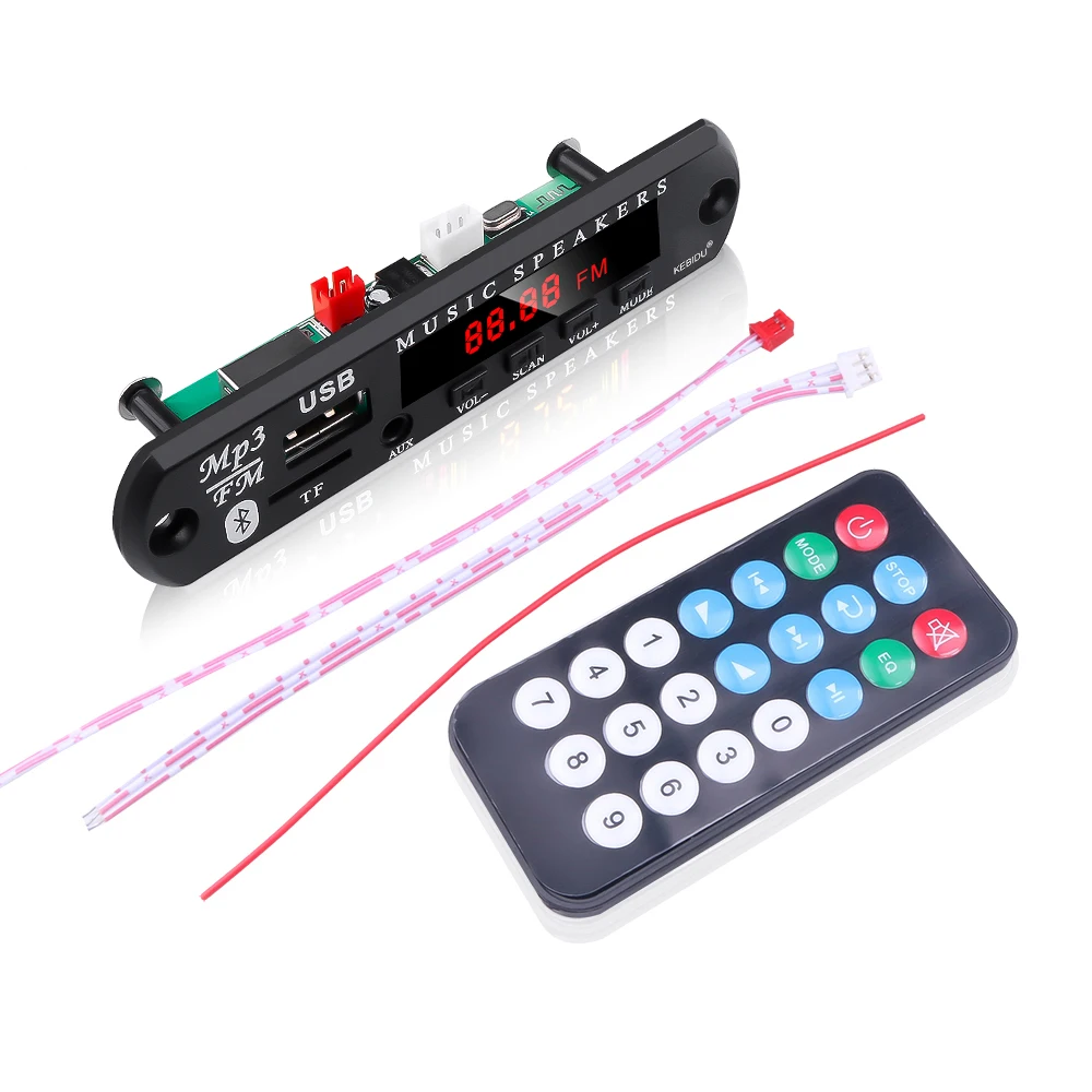 KEBIDU 9V 12V Auto Radio Stereo MP3 WMA Decoder Board Audio Modul USB TF Radio Bluetooth Drahtlose MP3 Player Mit Fernbedienung