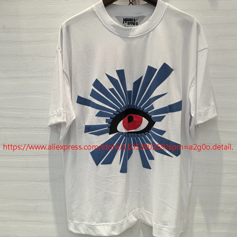 Daily Leisure HOUSE OF ERRORS Short-Sleeved Men's Women's Couple High-Quality Graffiti Print Top