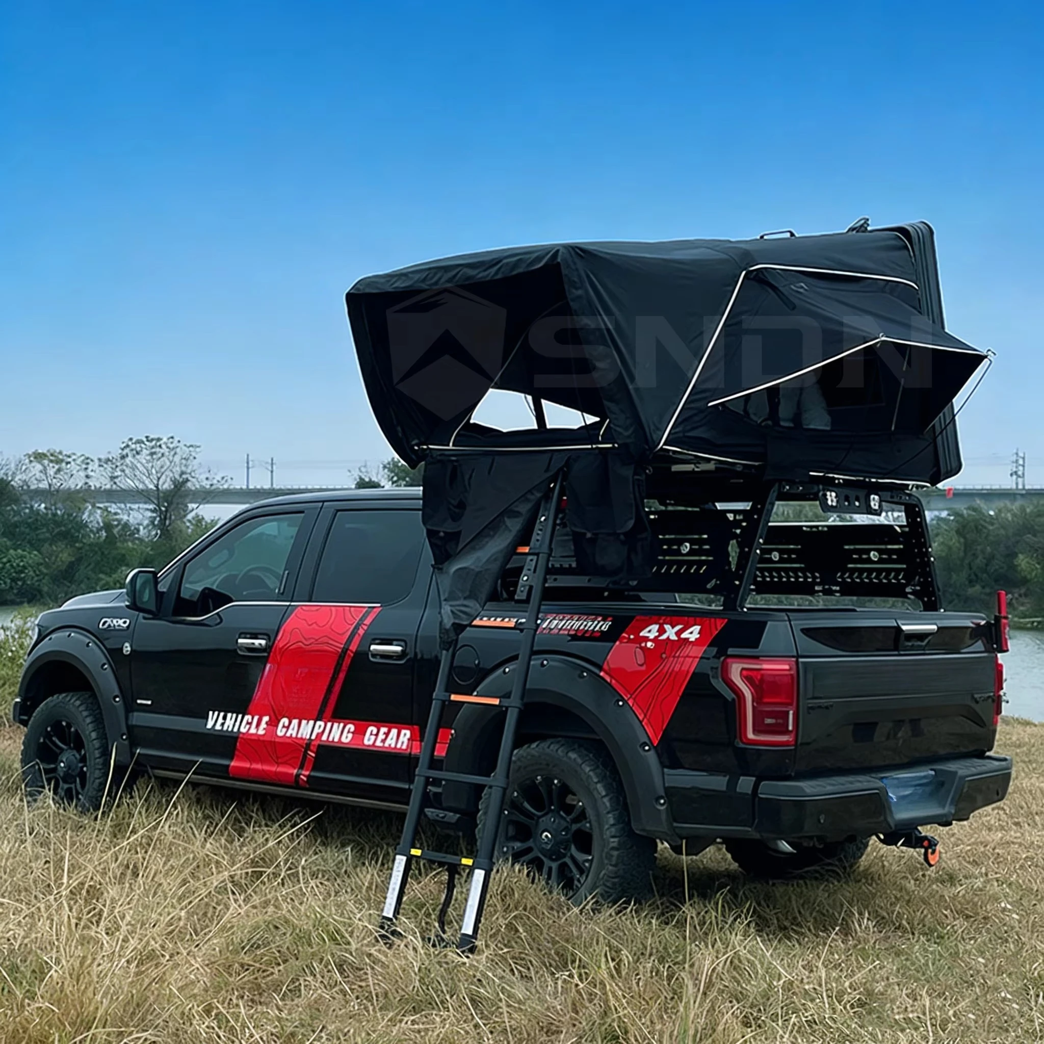 Aluminum Side Opening Hard Shell Roof Top Tent Pickup Roof Top Tent for Whole Family Large Size Roof Top Tent 6