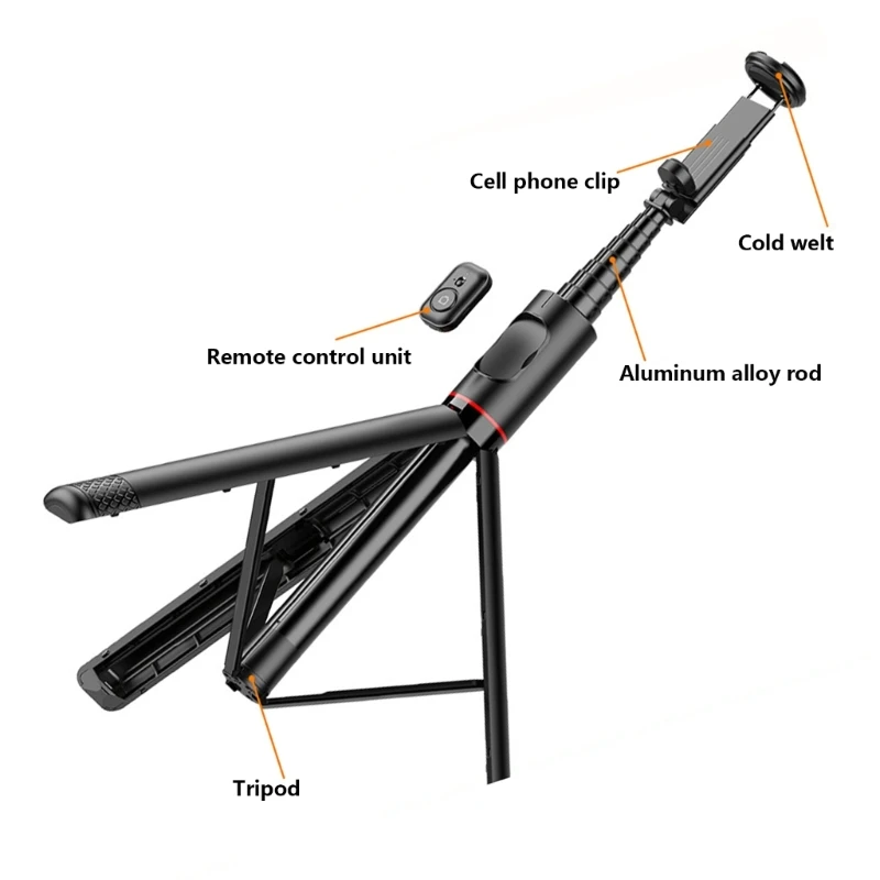 573A C10 스마트폰 삼각대 스탠드 호환 원격 셔터 셀카봉