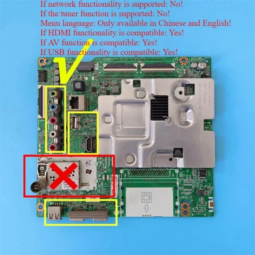 Good Test EAX67133404  compatible LG 43UJ620V Main Board 43UJ635V 49UJ670V 49UJ701V 55UJ634V 55UJ620V 55UK6100PLB Motherboard