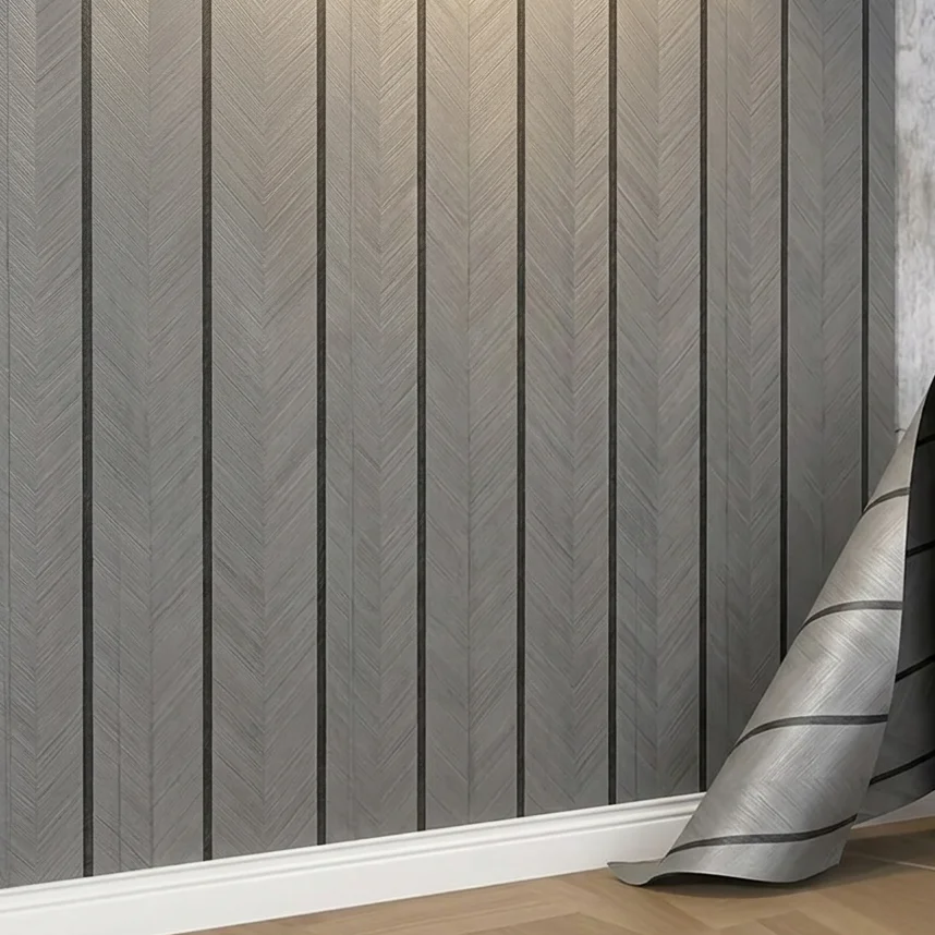 Thick Brown Grid Peel and Stick Wallpaper Faux Plaid Design Waterproof Moisture Proof for Walls Ceilings Home Decor DIY Room