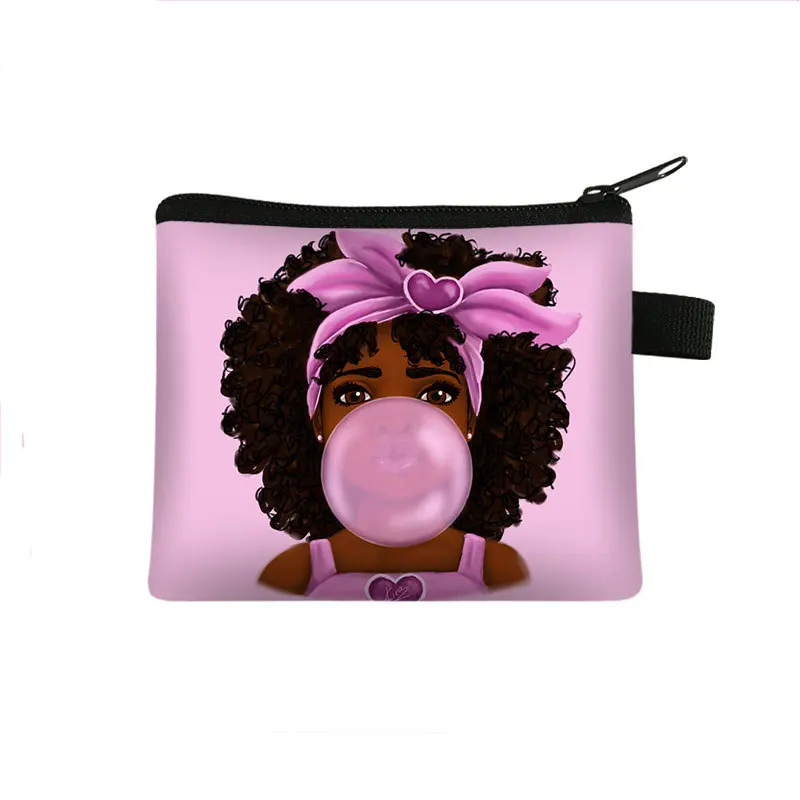 African Girl Kinder Geldbörse - usage example