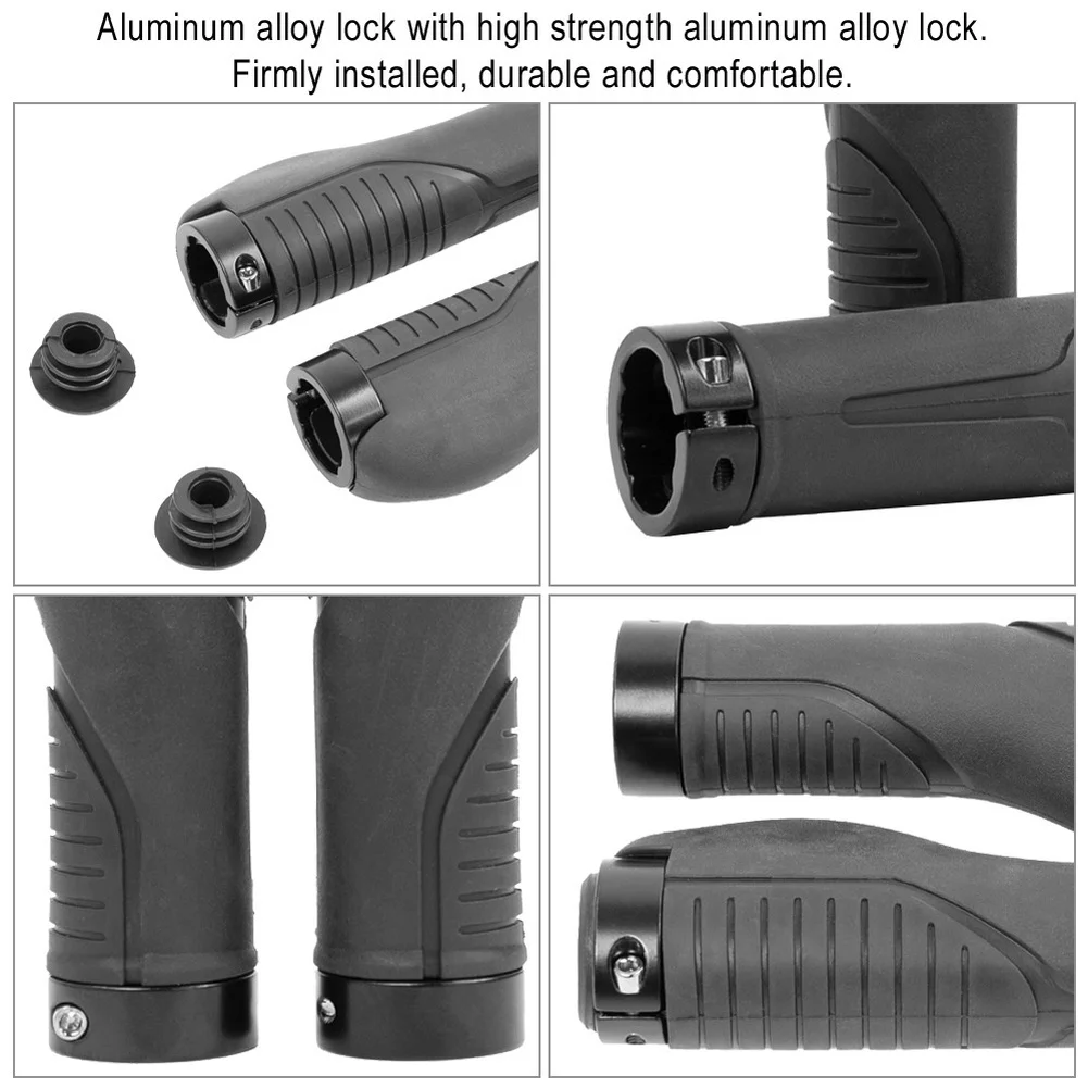 for VSETT 10 Plus Electric Scooter Handlebar Grips Anti-Slip Rubber Ergonomic Design Aluminum Lock 15.1x5x3.4cm 260g