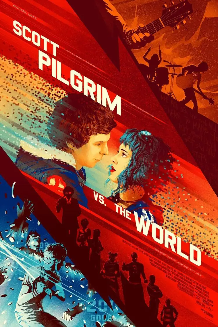 

Scott Pilgrim Movie Art print Silk poster Home Wall Decor
