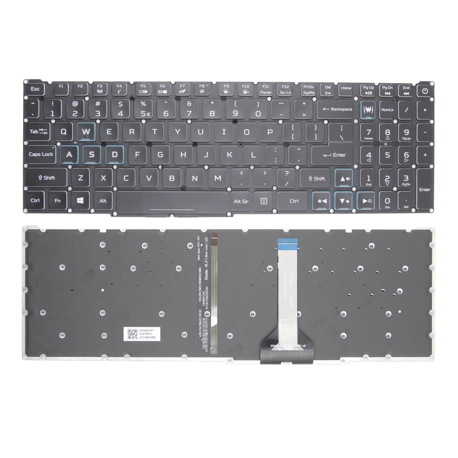 100%New US For Acer AN517-55 AN517-57 N20C2 N20C3 N22C1 PH315-54 PH515-54 AN515-46 AN515-56 AN515-58 English Backlit keyboard